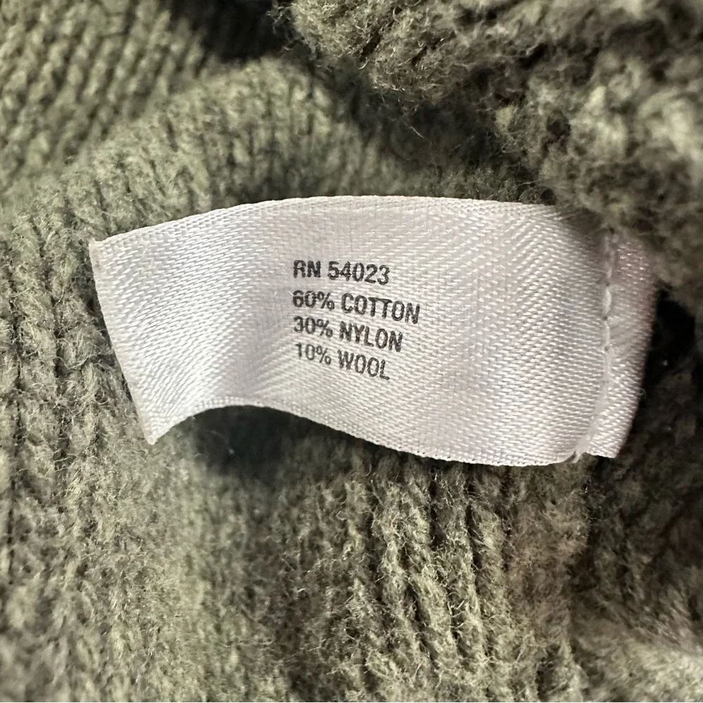 Baby Gap Olive Green Cable-Knit‎ V-Neck Sweater Size 4T